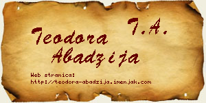 Teodora Abadžija vizit kartica